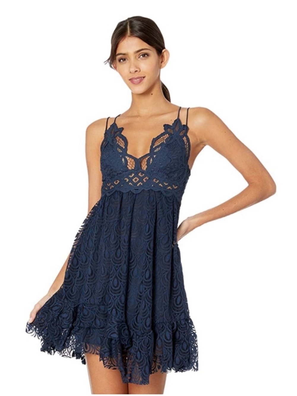 Free People FP One Adella Burnout Mini Dress in women’s size Small.